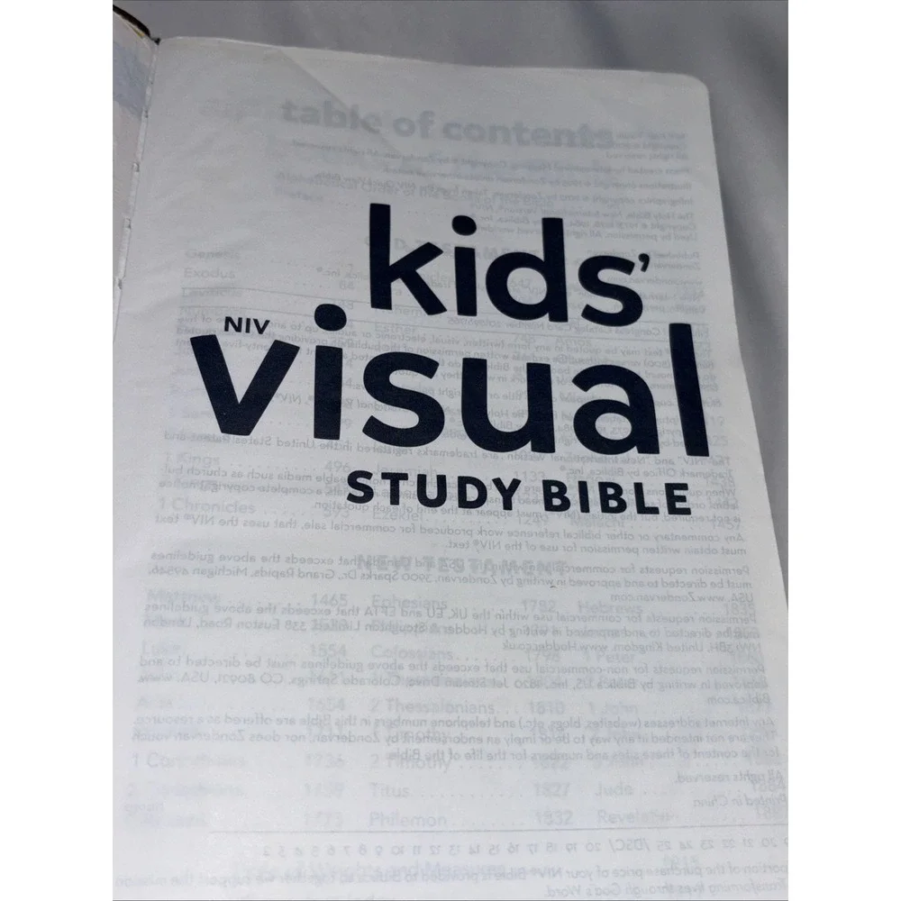 NIV Kids Visual Study Bible Zondervan Illustrated Brown Leather With Ribbon